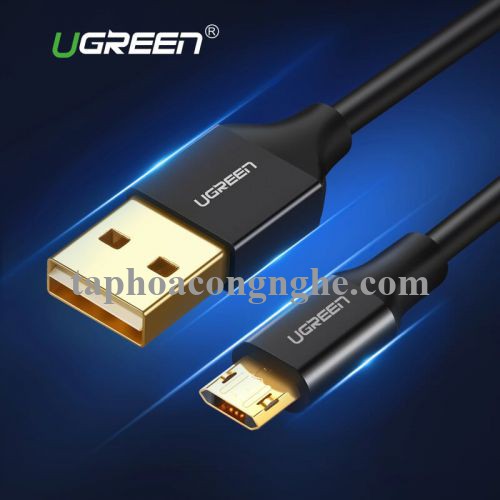 Ugreen 30854 0.5M màu Hồng Cáp sạc truyền dữ liệu USB 2.0 sang MICRO USB dây bọc nhựa PVC US223 30030854